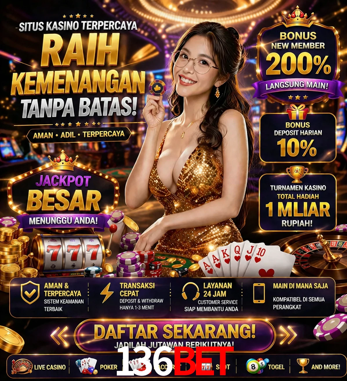 Roleta e blackjack 136bet